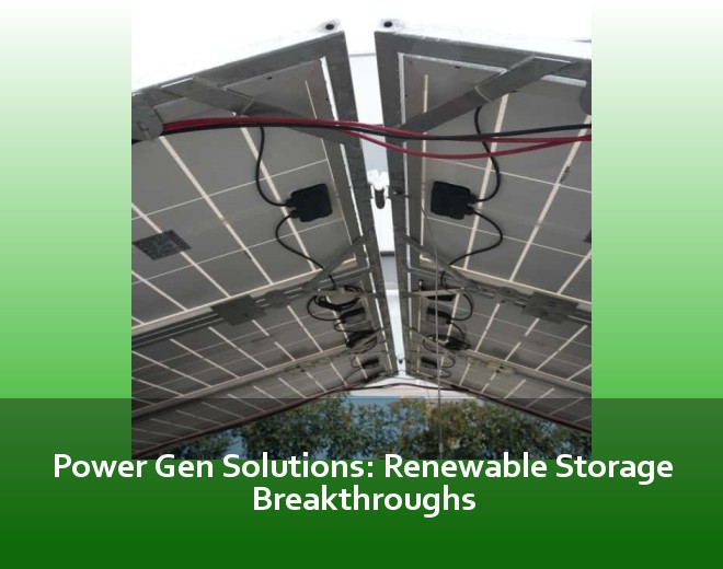 Power Gen Solutions: Renewable Storage Breakthroughs